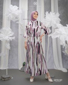 ZAYYA One set by Nadheera luxury set baju wanita dewasa rayon premium atasan wanita motif terbaru