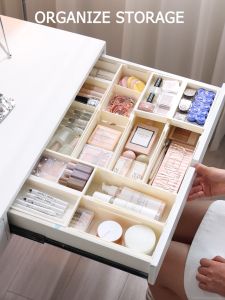 Locaupin Extendable Storage Cabinet Organizer Multifunctional Drawer Tray Organizer Box Rack Shelf Clothes Basket