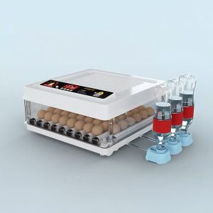 220V/12V Eggs Fully Automatic Egg Incubator 12/24/36/48/64/130 Egg Incubator Intelligent Digital Hatcher Brooder with Temperature Control and Auto Turning for Hatching Chicken Duck Goose Quail Birds Incubators for Farm