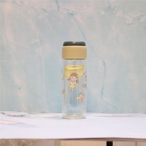 High Temperature Resistant Glass Cup Tea Water Separation Men Women Style Dual Layer Anti Scalding Portable Travel Cup with Filter