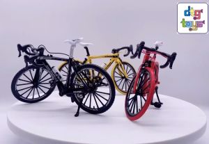 Mini Alloy Finger Mountain Bike Home Decoration Crafts 1:8 Die-cast Road Bike Model for Children Boys & Girls