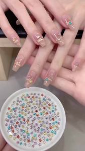 50 CÁI 3MM Đá Pha Lê Hình Ngôi Sao Năm Cánh Nhiều Màu Trong Suốt Màu Kẹo Ngọt Trang Trí Móng Tay Cho Phong Cách Tươi Mới Hàng Ngày