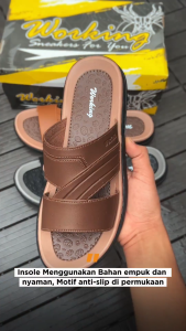 Sandal Pria Kulit Casual Formal Lebaran Kondangan Terbaru Anti Slip Terbaru Kekinian