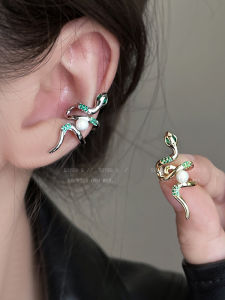 Slytherin Snake Pearl Ear Cuff Women Luxury Fashion No Piercing Required Cool Trendy Silver Gold Alloy Earring Jewelry Accessory