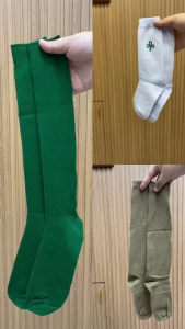 Socks Scouting Uniform Accessories | Brown White Green | Theo Clothing