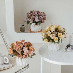 Rose Fake/Artificial Flower Decoration Bouquet Table Flower Decoration Flower Ornamental Flower Plastic Flowers Artificial Flower Floral Ornaments