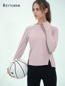Reytorrm Baju Atasan Olahraga Wanita Lengan Panjang Kaos Long Sleeve Yoga Oversize CX002