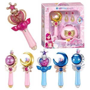 Elsa Fairy Wand Watch Glowing Sound Effect Princess Toy Gift for Girls Magic Stick Fairy Light up Toys Plastic Fluorescent Stick