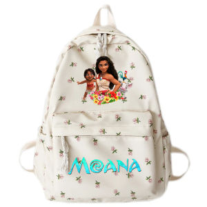 Moana Simple Large Capacity Backpacks For Junior High School Students Rucksack Korean Version Floral Backpack