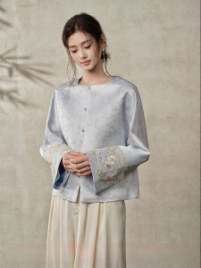 JK&JS | Áo Blazer Dài Tay Phong Cách Trung Quốc Thêu Đẹp
