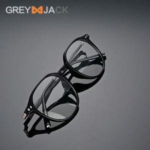 Grey Jack Kacamata Antiradiasi Blueray Semi Kotak Fashionable Pria Wanita Bisa Minus Bahan TR+Metal Ringan 01223