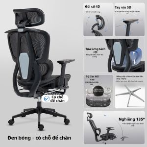MOLORE | Ghế Văn Phòng Ergonomic Xoay Ngả Lưng