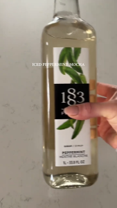 1883 Maison Routin Peppermint Syrup 1L – Premium French Coffee Milk Tea & Cocktail Flavoring