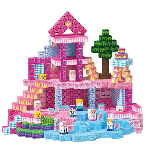 ชุดบล็อกแม่เหล็กใหม่ ของเล่นเด็ก ชุดแม่เหล็กต่อสร้าง ของเล่นเสริมพัฒนาการ STEM กล่องเหล็กพกพา ของเล่นเสริมทักษะ ของขวัญคริสต์มาส