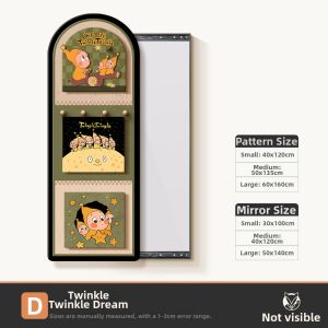 HAOJIUBUJIAN | Retro Style Star Decorative Full-Length Pull-down Concealed Mirror