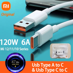 Original Xiaomi 120W Turbo Charge Cable USB Type-C 6A Cable For Xiaomi Mix4 Mi Mix Fold 12 11 Ultra 10 CC9 Redmi Note 9 10 Pro K30 40Pro Poco X4 X3 F3 GT Black Shark 4 5