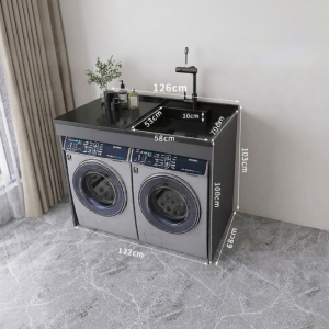 MAKEMINGTUO | Custom Link Honeycomb Aluminum Laundry Cabinet with Integrated Washing Machine and Dryer