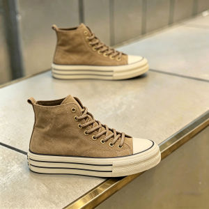 CONGLINSHIZI | Retro British High-top Thick Sole Anti-slip Canvas Shoes