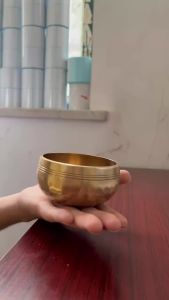 Sanskrit Bowl Yoga Meditation Nepal Handmade Tibet Buddha Handmade Chanting Bowl Brass Chime Music Therapy Tibetan Singing Bowl