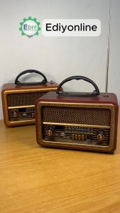 Antique Wooden Vintage Radio FM AM SW 3 Band Rechargeable Radio Wireless Speaker Bluetooth USB TF Mp3 Player TWS 收音机
