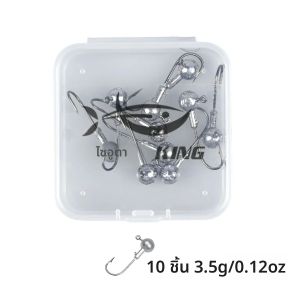 10 ชิ้นหัว Jig Hooks 3.5 กรัม 5 กรัม 7 กรัม 10 กรัม 14 กรัม 20 กรัม Jigging Hook Barbed Crank Gear Shank Fishhooks สําหรับน้ําจืดน้ําเค็ม