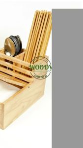 Hộp Khăn Giấy Hũ Đũa Bằng Gỗ Màu Vàng Tre Cao Cấp Đựng Đũa Muỗng Giấy Ăn - Đồ Gỗ WOODY