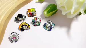 Bandai | Cute Japanese Anime One Piece Boy Cartoon Enamel Pins Set 6pcs Fashion Lapel Badges Brooches for Coats Mens Jewelry Gift