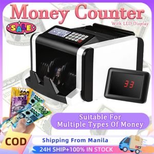 Money Counter Machine Peso With LED Display Automatic Money Counter With Uv/Mg Electronic Multi Currency Money Detector Multifunction Counterfeit Detection Cash Counting Machine
