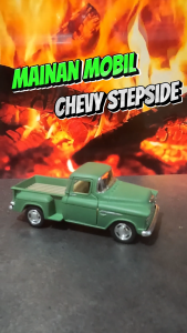 Diecast Miniatur Mainan Mobil Klasik Vintage 1955 Chevy Stepside Pick Up Angut Barang Besi Metal Buka Pintu