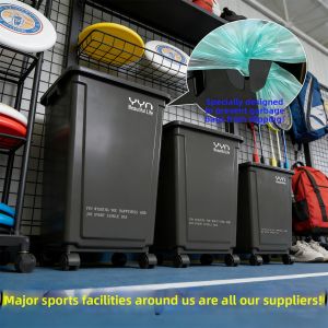 Large Capacity Commercial Trash Can with Wheels