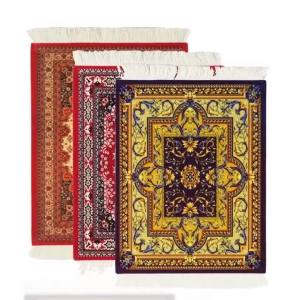 Thảm Ba Tư Phong Cách Thu Nhỏ Phương Đông Vintage Bohemian Thảm Bàn Đế Lót Ly Đồ Uống Giá Đỡ Cao Su Miếng Lót Chuột Chống Trơn Trượt Thanh Lịch Thảm Thanh