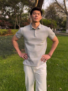 Áo Thun Polo Cotton GTLA Mùa Hè Cho Nam Áo Thun Cổ Polo Tay Ngắn Ôm Vừa Vặn Thường Ngày Bằng Vải Cotton Pha Trộn