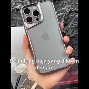 Pelindung Hybrid Armor Bening untuk iPhone 11 12 13 14 15 Pro Max Casing Case Cover Bumper