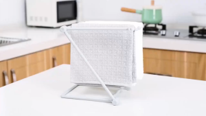 Rak Penyimpanan Barang Foldable Kitchen Drying Rack Dish Towel Cup Storage Holder Desktop Hair Band Hair Tie Organizer Rak Pegeringan 收纳架