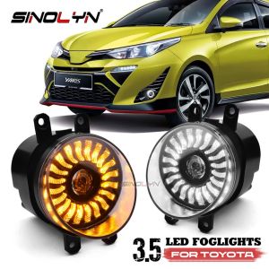 เลนส์โปรเจคเตอร์ไฟตัดหมอก LED สำหรับ Toyota Corolla/vios /Innova /Aygo /Alphard Vellfire/avensis/camry /Fortune/prius/Rav4 /Innova เลี้ยว Angel Eye ไฟปรับปรุงตัดหมอก