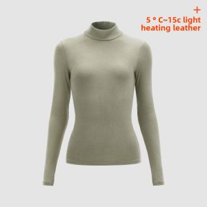 Bananain Thermal Base Layer Womens Underwear High Neck Warmth Set Long Sleeve Inner Wear Autumn Winter Essential T-Shirt