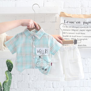 Children clothes suits Child clothes suits kid clothes boy sets Top+shorts sets 0-5Y 2Pcs Casual