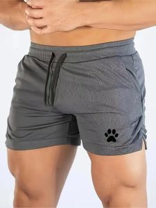 Mens Fashion Bear Paw Print Casual Shorts Fitness Shorts Summer Outdoor Jogging Shorts Mens Home Pants Popular Fitness Shorts