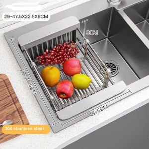 Upgrade Dish Drying Rack Expandable Stainless Steel Dish Drainers for Kitchen Counter Dish Dryer Rack for Inside Sink Over