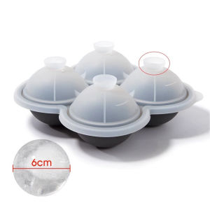6.5cm Large Ice Ball Mold Silicone Ice Cube Trays Easy-Release Ice Cube Maker for Whiskey Cocktails Juice Kitchen Bar Tools Acc