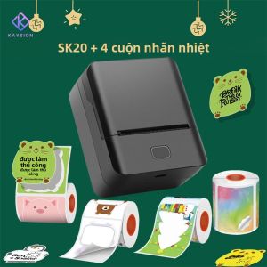 Máy In Nhãn Nhiệt Không Mực Mini Bluetooth Bỏ Túi Dành Cho Halloween Giáng Sinh In Ảnh Ghi Chú Sử Dụng Tại Nhà KAYSION