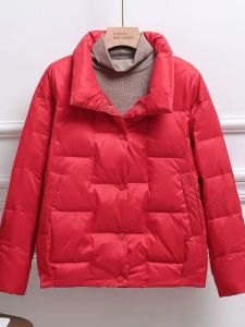 Loose down Cotton Jacket Short Style Korean Version Womens Winter Coat Stand Collar Christmas Theme Fashionable Ladies Clothing