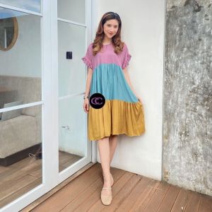 CICI Mini Dress Ice Cream Daster remaja dress lolipop busui resleting terbaru jumbo kekinian 2024