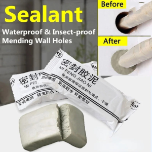 5pcs Waterproof Repair Air Conditioning DIY Parts Wall Hole Sealing Cement Clay Sealant Air Conditioning Hole Repair Waterproof Flexible Cement Glue