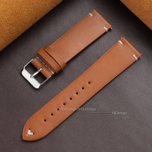 Vintage Watch Band Stitching Cowhide Strap for Seiko Smartwatch Wristband 18mm 20mm 22mm PU Leather Quick Release Bracelet