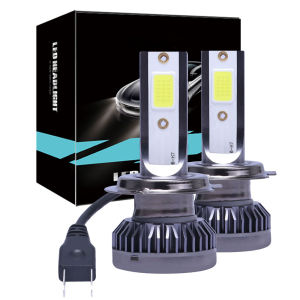 Bộ 2 Đèn LED Bóng Đèn Pha Ô Tô H7 H4 H1 H3 H11 COB Mini Đèn Sương Mù 9012 9005 9006 Trắng Đa Năng Tự Động Đèn Pha Cho Ô Tô