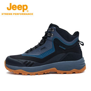 Jeep | Jeep Mens Outdoor Climbing Shoes Mid-Cut Hiking Boots Breathable Waterproof Anti-Slip Wear-Resistant Mountain Shoes