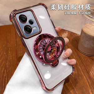 Applicable to Redmi Note12pro Phone Case Xiaomi Note12pro 10 Protective Case Airbag Drop-Resistant Soft Case with Lens Protector All-Inclusive Redminote12pr0 + Shell Men and Women with Bracket 5G