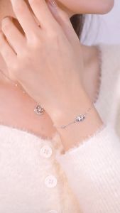 Unicorn Pure Silver 925 Bracelet Womens Light Luxury Zircon Bracelet Star Moon Bracelet
