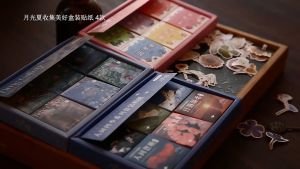 INS Aesthetic Series Mini Box Decorative Sticker Set – 6pcs DIY Journal Scrapbooking and Label Decorations